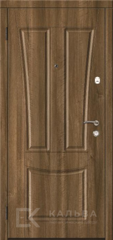 Фото №2 «Стальная дверь классика тёмная снаружи МДФ орех внутри №337»